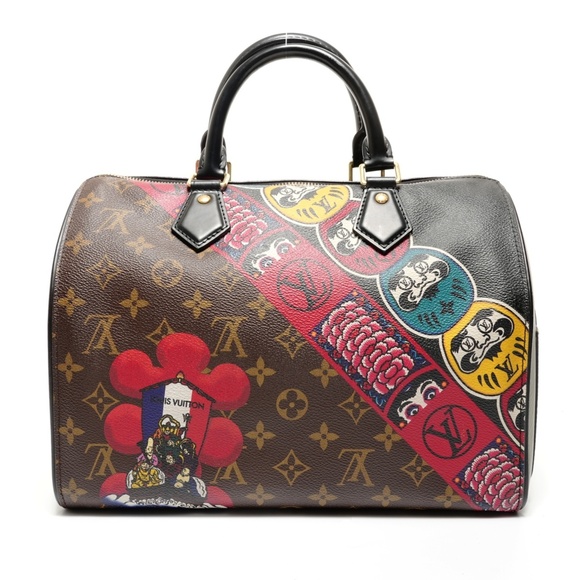 Louis Vuitton Yamamoto Kansai Monogram Epi Speedy 30 Boston Bag, Black, Kabuk... - Picture 2 of 14